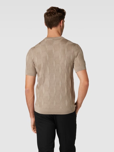 Emporio Armani T-shirt met structuurmotief Beige - 5