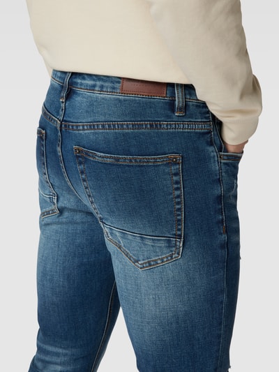 Blue Monkey Jeans met labelpatch, model 'Lenn' Blauw - 3