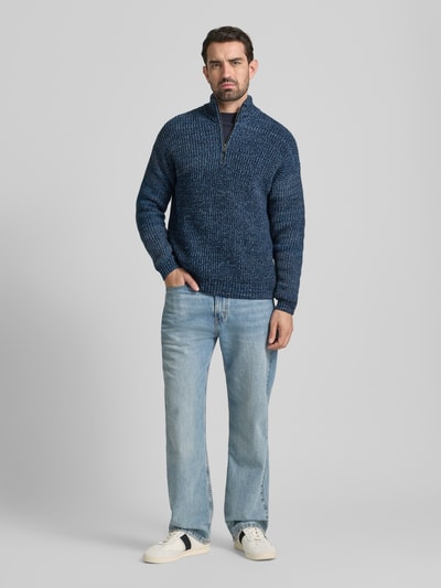 Armedangels Relaxed Fit Troyer aus Baumwoll-Woll-Mix Modell 'MICHAAEL MOULINE'
  Marine 1