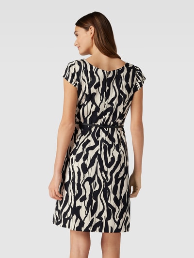 comma Mini-jurk met all-over motief Zwart - 5