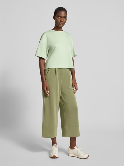 MSCH Copenhagen Boxy fit sweatshirt van viscosemix met 1/2-mouwen Mintgroen - 1