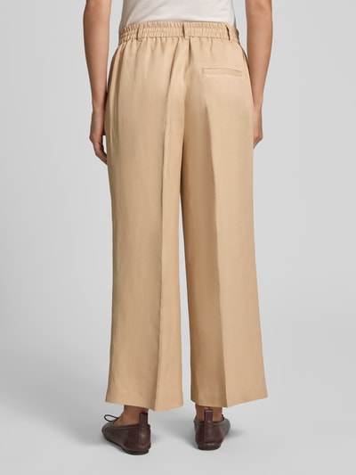 s.Oliver BLACK LABEL Weite Hose aus Viskose-Leinen-Mix Sand 5