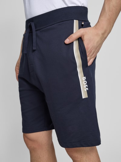 BOSS Regular Fit Sweatshorts aus reiner Baumwolle Modell 'AUTHENTIC' Marine 3