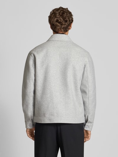 MCNEAL Regular fit overhemdjack met kentkraag Donkergrijs gemêleerd - 5