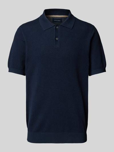 Christian Berg Men Poloshirt mit gerippten Abschlüssen Marine 2