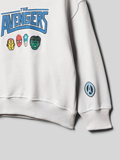 MANGO Sweatshirt mit Rundhalsausschnitt Modell 'avencrew' Hellgrau Melange 2