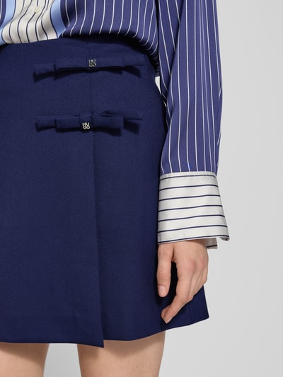 HUGO Minirok in wikkellook, model 'Ralime' Marineblauw - 3