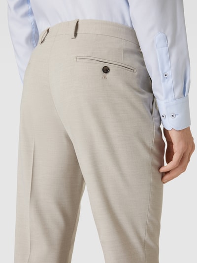 Pierre Cardin Spodnie materiałowe o kroju regular fit z fakturowanym wzorem model ‘Ryan’ Beżowy 3