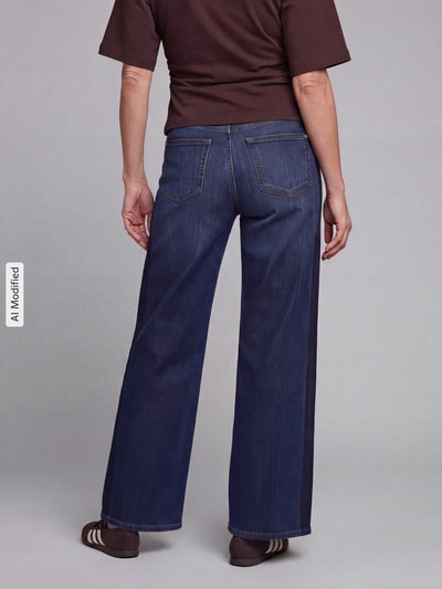 MAC Wide Leg Jeans aus Modal-Mix Dunkelblau 5
