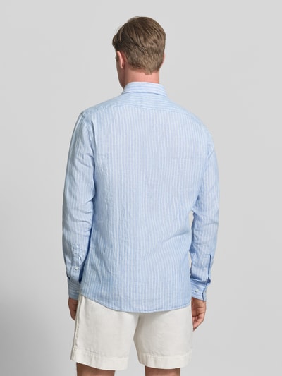 HUGO Modern Fit Freizeithemd aus reinem Leinen Modell 'VALERIO' Hellblau 5