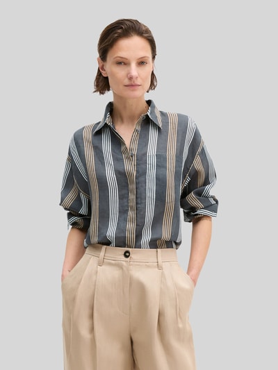 Marc O'Polo Regular Fit Bluse mit Allover-Muster Dunkelgrau 4