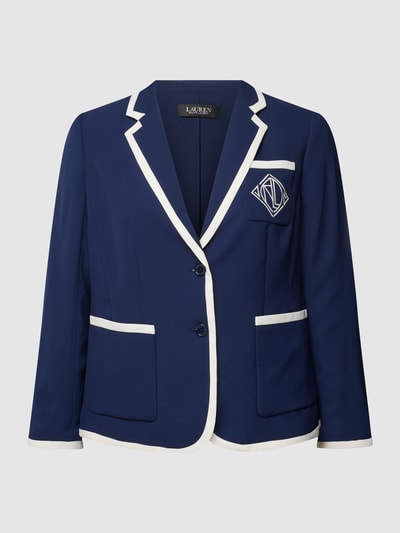 Lauren Ralph Lauren Curve PLUS SIZE blazer met contraststrepen, model 'FERRELL' Donkerblauw - 2