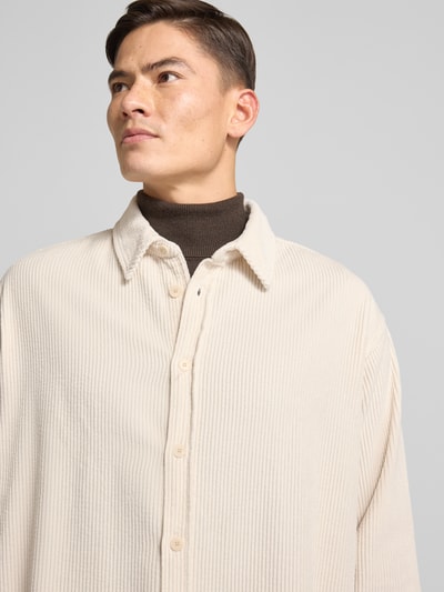 American Vintage Relaxed Fit Freizeithemd aus Cord Modell 'PADOW' Beige 3
