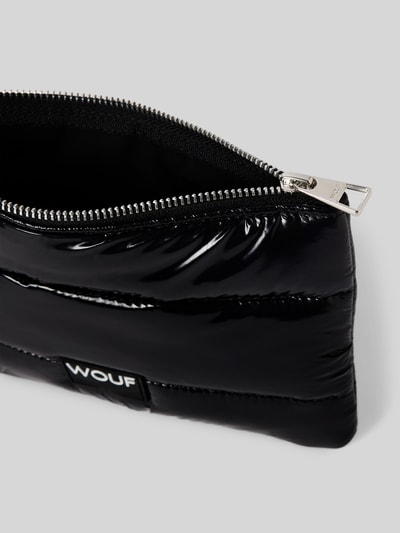 WOUF Kosmetiktasche mit Steppnähten Modell 'Black Glossy' Black 3