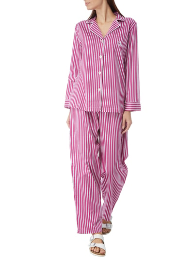 Lauren Ralph Lauren Pyjama mit Streifenmuster Fuchsia 1