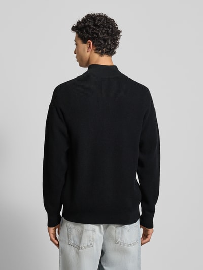 Calvin Klein Jeans Loose Fit Troyer mit gerippten Abschlüssen Black 5