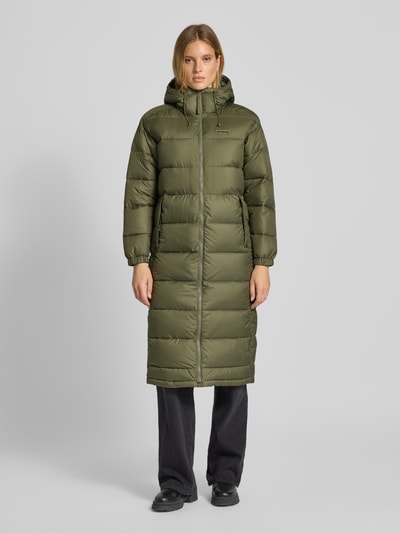 COLUMBIA Płaszcz pikowany z kapturem Oliwkowy 4