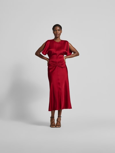 Victoria Beckham Maxikleid mit Rundhalsausschnitt Rot 4