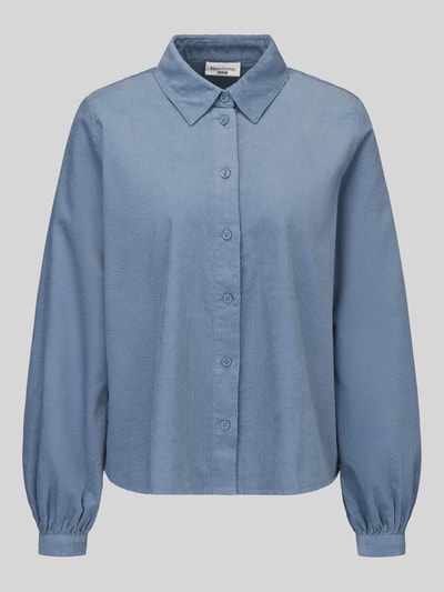 Produktfoto, Regular Fit Langarmbluse aus reiner Baumwolle von Marc O'Polo in Hellblau mit glatter Struktur, Damen Langarmbluse von Marc O'Polo DENIM