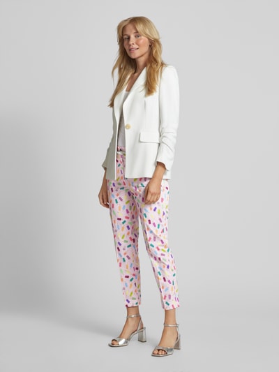 Marc Cain Stoffen broek met grafisch all-over motief Felroze - 1