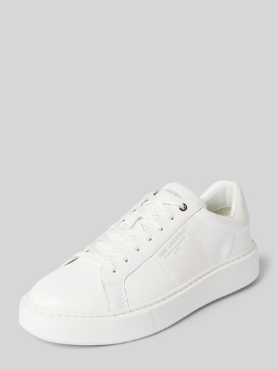 Karl Lagerfeld Leren sneakers met labelprint, model 'MAXI' Wit - 1