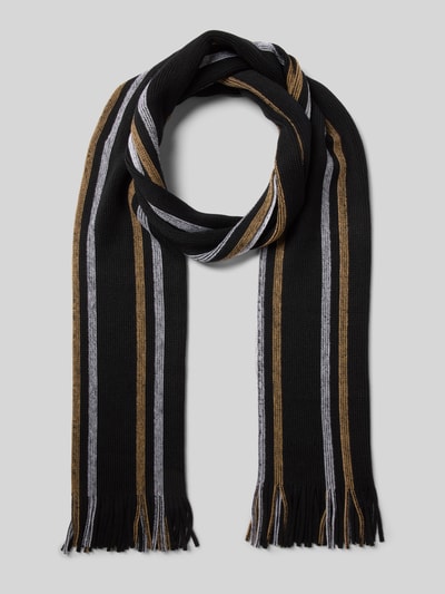 BOSS Szal z czystej żywej wełny model ‘ALBAS’ Czarny 1