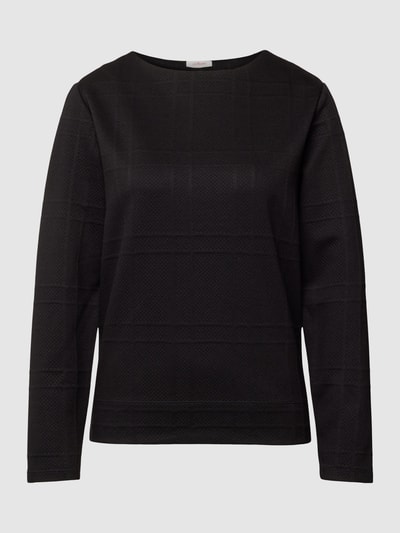 s.Oliver RED LABEL Sweatshirt met structuurmotief Zwart - 2