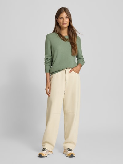 Christian Berg Woman Gebreide pullover van puur kasjmier Rietgroen - 1