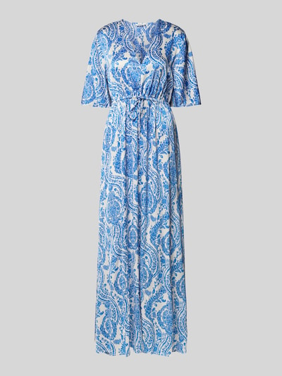 B.Young Midi-jurk met all-over print, model 'Farinela' Rookblauw - 2