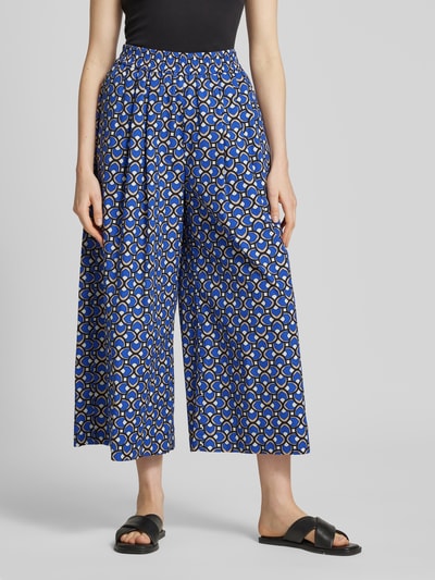 Weekend Max Mara Wide leg stoffen broek met platte plooien, model 'VIRGIN' Donkerblauw - 4