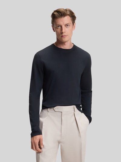 BOSS Bluzka o kroju regular fit z długim rękawem z czystej bawełny model ‘TOWNLEY 7’ – BECKHAM x BOSS Granatowy 4