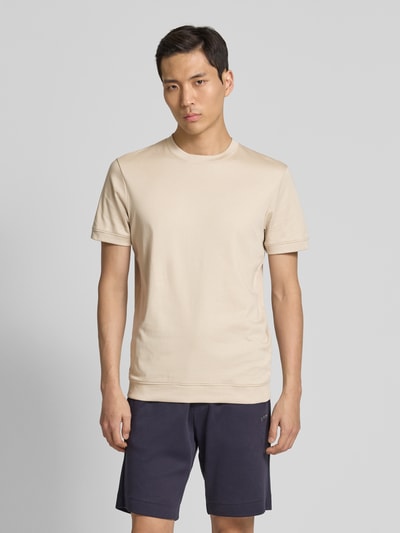 RAGMAN Regular Fit T-Shirt mit Rundhalsausschnitt Modell 'ON' Taupe 4