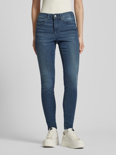 Only Skinny Fit Jeans mit Label-Patch Modell 'WAUW' Jeansblau 4