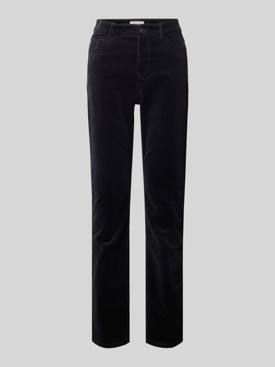 Christian Berg Woman Slim fit corduroy broek in 5-pocketmodel Zwart - 2