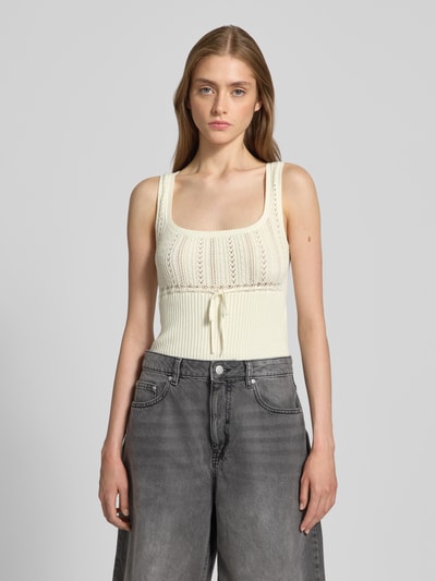 Review Tanktop mit Square-Neck-Ausschnitt Offwhite 4