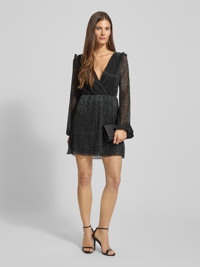 GUIDO MARIA KRETSCHMER WOMAN Cocktailkleid mit V-Ausschnitt Modell 'Cassidy' Silber 1