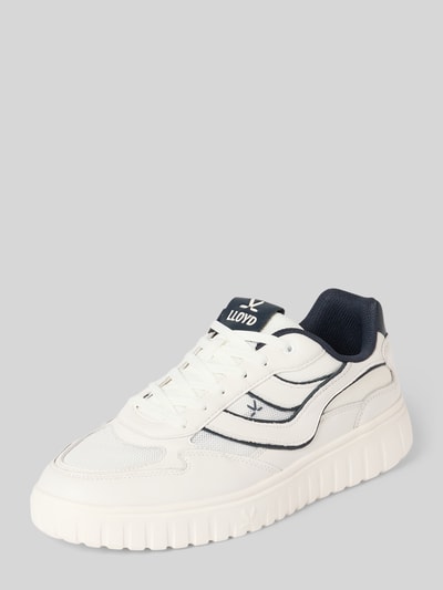 LLOYD Sneakersy z mieszanki skóry i tkaniny model 'TORO WAVE' Złamany biały 1