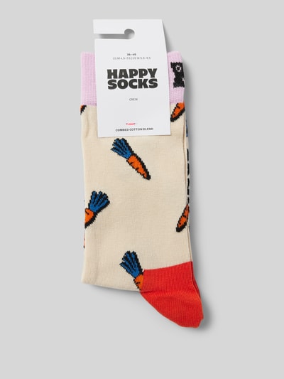 Happy Socks Socken mit Stretch-Anteil Modell 'Carrot' Offwhite 3