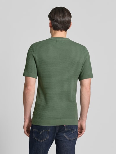 JACK & JONES Premium Strickshirt mit Rundhalsausschnitt Modell 'RILEY' Dunkelgruen 5