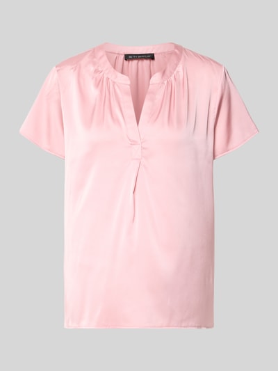 Produktfoto, Blusenshirt aus Satin mit V-Ausschnitt von Betty Barclay, rosa, kurzer 1/2-Arm, glatte Oberfläche, Regular Fit, für Damen