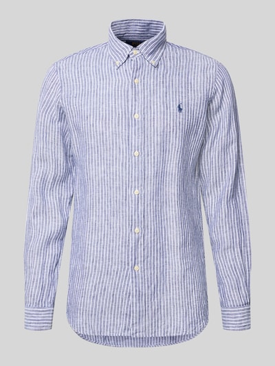 Produktfoto, Regular Fit Freizeithemd aus reinem Leinen von Polo Ralph Lauren mit mehrfarbiger Optik, gestreift, Logo-Detail, Flammgarn-Struktur.