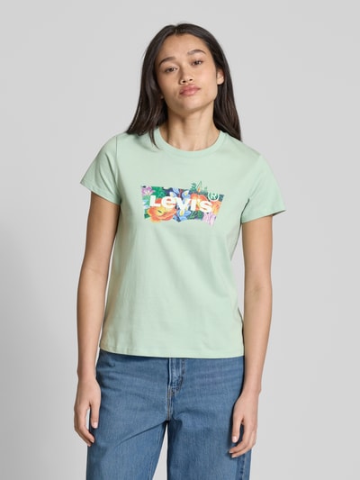 Levi's® T-shirt met ronde hals, model 'THE PERFECT' Lindegroen - 4