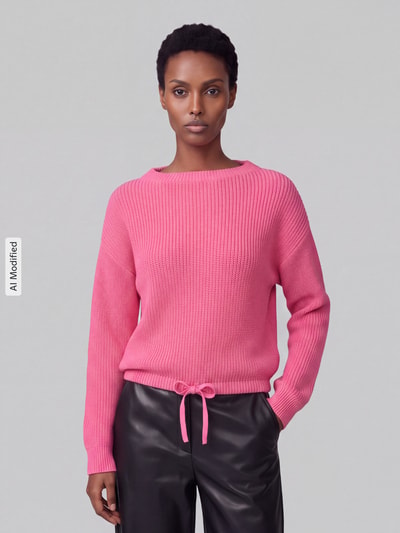 Jake*s Casual Regular Fit Pullover mit Tunnelzug Pink 4