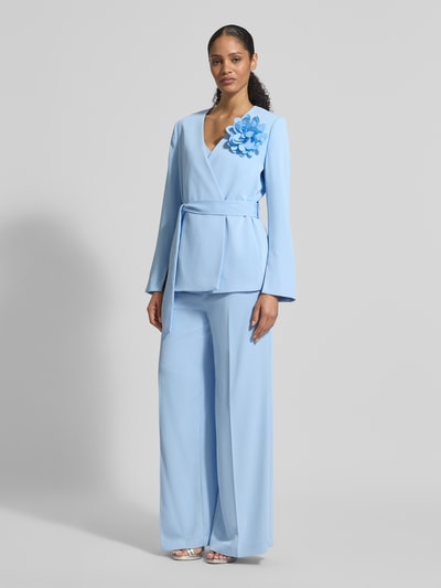 Christian Berg Cocktail Blazer met taillegordel Hemelsblauw - 1