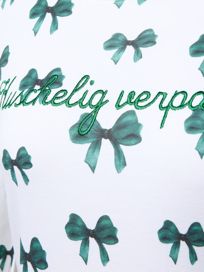 LOUIS & LOUISA Nachthemd van puur katoen, model 'Kuschelig verpackt' Groen - 2