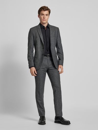 BOSS Slim Fit Businesshemd aus Feintwill mit Stretch-Anteil Black 1