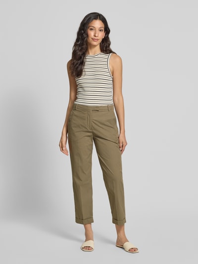 Tommy Hilfiger Slim fit chino van katoenmix Taupe - 1