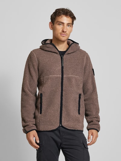 Didriksons Sherpa jacket met ritszakken, model 'BROR' Zand - 4