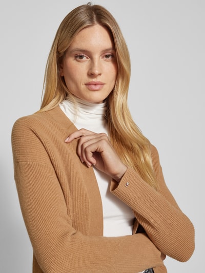 Tommy Hilfiger Cardigan mit geripptem Abschluss Camel 3