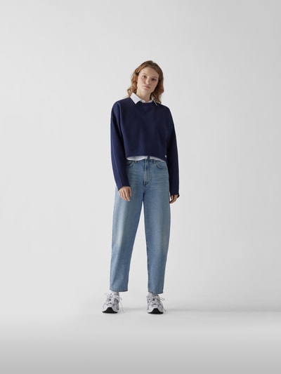 ROTATE BIRGER CHRISTENSEN Sweatshirt im cropped Design Dunkelblau 1